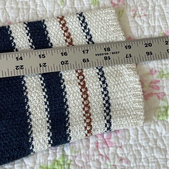 Nic+Zoe Rolling Clouds Blue Open Front Cardigan Sweater Size L Southwestern Boho - Picture 14 of 15